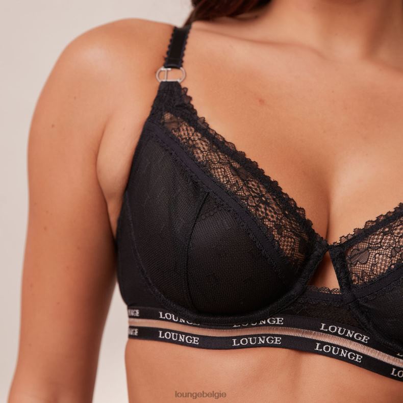 Vogue balconette bh & string/slip set vrouwen zwart Lounge ondergoed 008ZJ69 - Image 8
