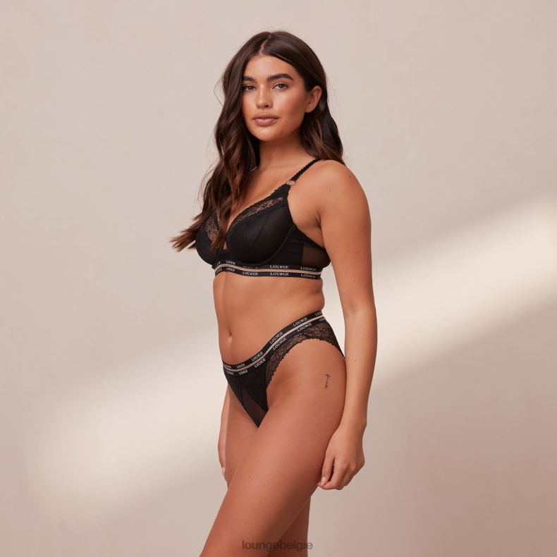 Vogue balconette bh & string/slip set vrouwen zwart Lounge ondergoed 008ZJ69 - Image 9