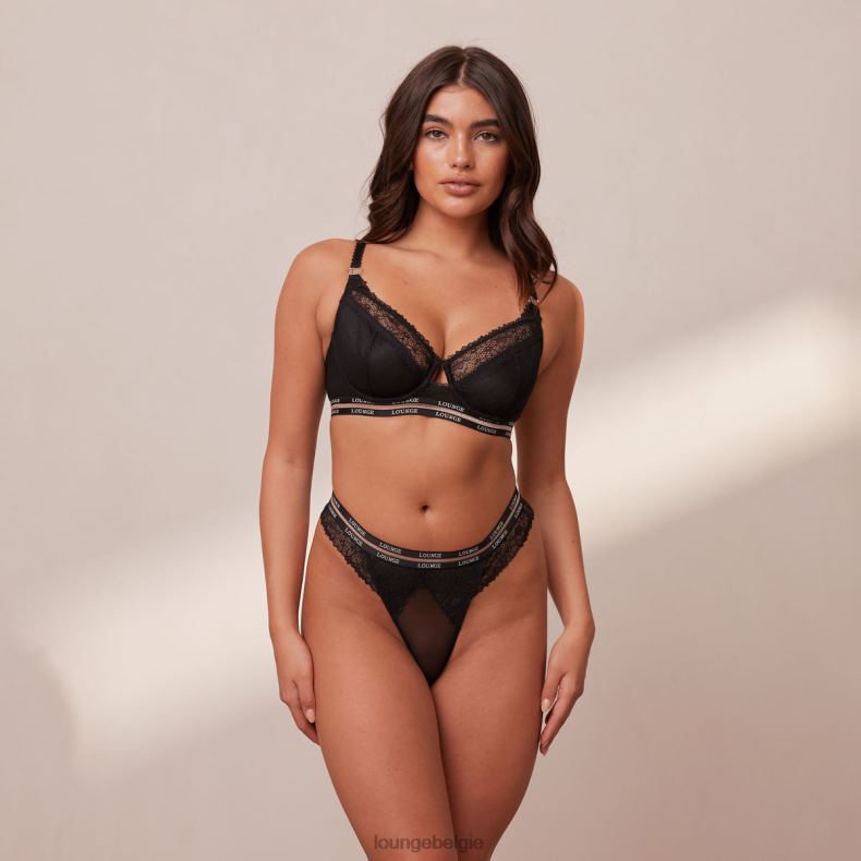 vogue_balconette_bh_string_slip_set_vrouwen_zwart_lounge_ondergoed_008zj69.jpg Vogue balconette bh & string/slip set vrouwen zwart Lounge ondergoed 008ZJ69 - Image 1