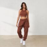365 oversized joggingbroek vrouwen chocolade Lounge kleding 008ZJ904 - Image 5
