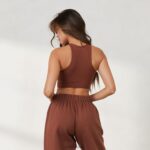 365 tweedehuid racerbacktop vrouwen chocolade Lounge kleding 008ZJ855 - Image 2