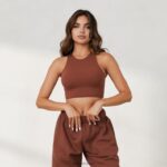 365 tweedehuid racerbacktop vrouwen chocolade Lounge kleding 008ZJ855