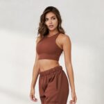 365 tweedehuid racerbacktop vrouwen chocolade Lounge kleding 008ZJ855 - Image 5