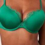 anti-zwaartekracht push-up bh en string/slip set vrouwen smaragd Lounge ondergoed 008ZJ136 - Image 6