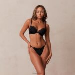 anti-zwaartekracht push-up bh en string/slip set vrouwen zwart Lounge ondergoed 008ZJ70 - Image 2