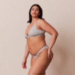 bamboe minimale driehoekige bh & string/slip set vrouwen grijs Lounge ondergoed 008ZJ214 - Image 16