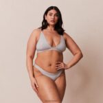 bamboe minimale driehoekige bh & string/slip set vrouwen grijs Lounge ondergoed 008ZJ214 - Image 21