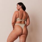 bamboe minimale driehoekige bh & string/slip set vrouwen olijf Lounge ondergoed 008ZJ218 - Image 2