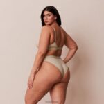 bamboe minimale driehoekige bh & string/slip set vrouwen olijf Lounge ondergoed 008ZJ218 - Image 6