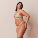 bamboe minimale driehoekige bh & string/slip set vrouwen olijf Lounge ondergoed 008ZJ218 - Image 9