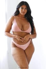 bamboe minimale driehoekige bh & string/slip set vrouwen roze Lounge ondergoed 008ZJ206 - Image 11