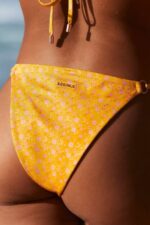 bikinibroekje met bloemenmotief vrouwen geel Lounge badkleding 008ZJ969 - Image 2