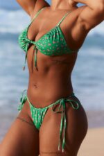 bikinibroekje met bloemenmotief vrouwen groente Lounge badkleding 008ZJ971 - Image 5