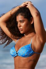 bikinitopje met bloemenmotief vrouwen blauw Lounge badkleding 008ZJ974 - Image 6