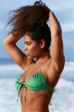 bikinitopje met bloemenmotief vrouwen groente Lounge badkleding 008ZJ970 - Image 5