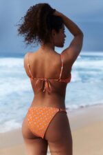 bikinitopje met bloemenmotief vrouwen oranje Lounge badkleding 008ZJ972 - Image 5