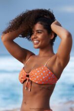 bikinitopje met bloemenmotief vrouwen oranje Lounge badkleding 008ZJ972 - Image 6