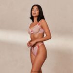 Bloom geborduurde balconette bh en g-string/slip vrouwen roze Lounge ondergoed 008ZJ109 - Image 19