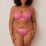 Blossom balconnet bh en string set vrouwen felroze Lounge ondergoed 008ZJ11 - Image 3