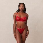 Blossom balconnet bh en string set vrouwen kastanjebruin Lounge ondergoed 008ZJ6