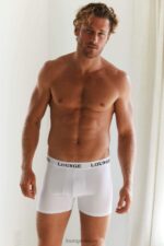 boxers driepak Heren wit Lounge ondergoed 008ZJ441