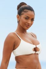 Cali getextureerde bikinitop vrouwen room Lounge badkleding 008ZJ984 - Image 3