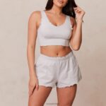 Cami-top met ruches en pyjama vrouwen vorst Lounge kleding 008ZJ922 - Image 3
