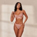 chique balconette bh & string set vrouwen roze Lounge ondergoed 008ZJ97