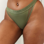 contour mesh string (set) vrouwen khaki Lounge ondergoed 008ZJ371