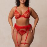 danielle intimi ingesteld vrouwen rood Lounge ondergoed 008ZJ341 - Image 3