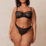 Desire balconette bh & string/slip set vrouwen zwart Lounge ondergoed 008ZJ22 - Image 11