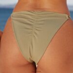 essentieel bikinibroekje vrouwen olijf Lounge badkleding 008ZJ1005 - Image 8