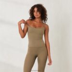 essentieel cami-topje vrouwen olijf Lounge kleding 008ZJ823