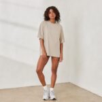 essentieel oversized t-shirt vrouwen haver Lounge kleding 008ZJ848 - Image 3