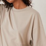 essentieel oversized t-shirt vrouwen haver Lounge kleding 008ZJ848 - Image 4