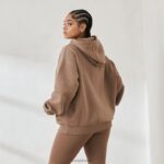 essentiële oversized hoodie vrouwen koffie Lounge kleding 008ZJ878 - Image 2