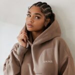 essentiële oversized hoodie vrouwen koffie Lounge kleding 008ZJ878 - Image 3