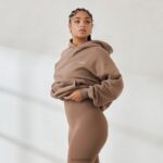 essentiële oversized hoodie vrouwen koffie Lounge kleding 008ZJ878 - Image 6