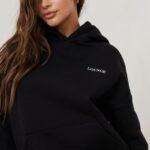 essentiële oversized hoodie vrouwen zwart Lounge kleding 008ZJ876 - Image 4