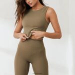essentiële tanktop vrouwen olijf Lounge kleding 008ZJ828 - Image 5