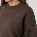 essentiële trui met ronde hals vrouwen espresso Lounge kleding 008ZJ882 - Image 4