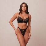 flair balconette bh & string/slip set vrouwen zwart Lounge ondergoed 008ZJ100