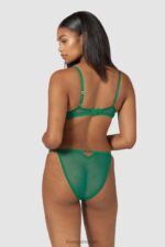 Flirt balconette bh & g-string/slip set vrouwen smaragd Lounge ondergoed 008ZJ160 - Image 16