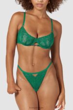 Flirt balconette bh & g-string/slip set vrouwen smaragd Lounge ondergoed 008ZJ160 - Image 8