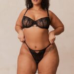 Flirt balconette bh & g-string/slip set vrouwen zwart Lounge ondergoed 008ZJ108 - Image 14