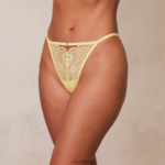 G-string met opengewerkte kanten bandjes met kijkgaatje vrouwen citroen Lounge ondergoed 008ZJ732 - Image 4