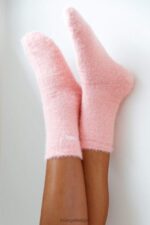 geborduurde tosti-sokken vrouwen roze Lounge kleding 008ZJ927 - Image 2