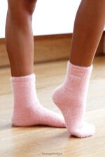 geborduurde tosti-sokken vrouwen roze Lounge kleding 008ZJ927