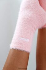 geborduurde tosti-sokken vrouwen roze Lounge kleding 008ZJ927 - Image 3