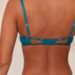 gecharmeerde balconette bh & string/slip set vrouwen turkoois Lounge ondergoed 008ZJ7 - Image 14